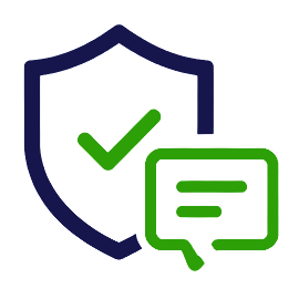 Honest recommendations icon with trust shield and speech bubble for K Komfort HVAC repair services in Washington County.