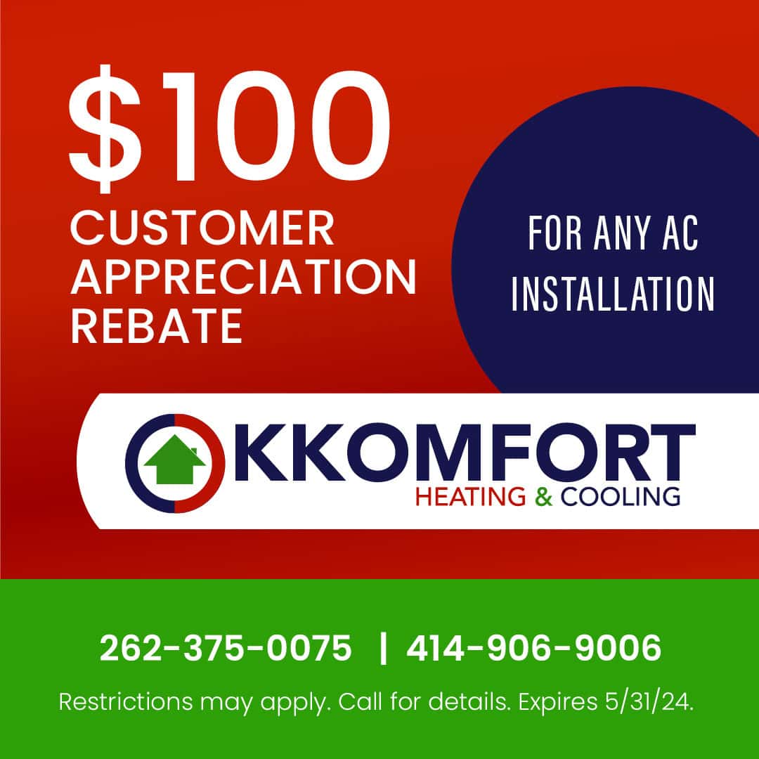 Coupon for $100 customer appreciation rebate. Expires May 30th, 2024.