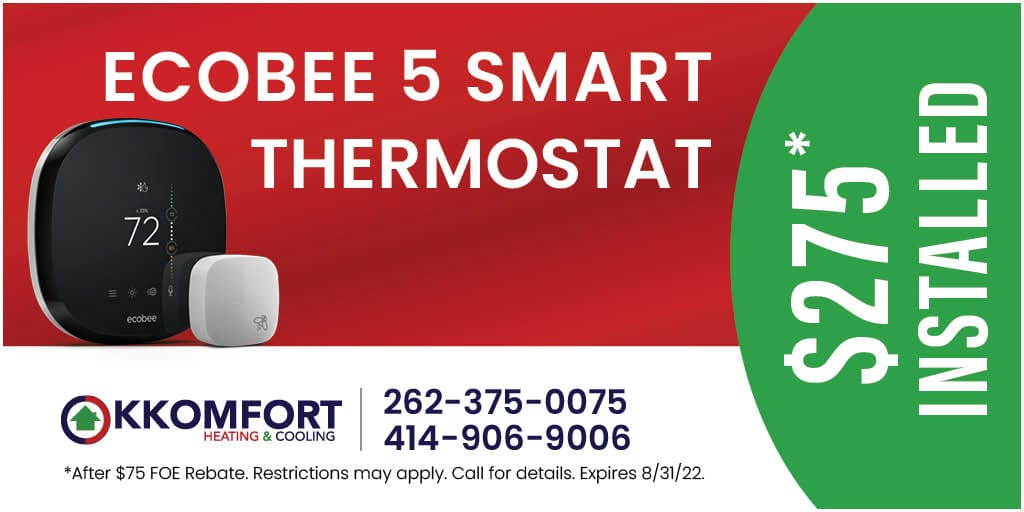 Ecobee 5 Smart Thermostat 8/31/2022