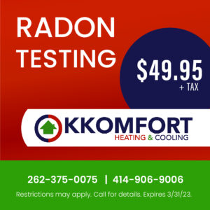 .95 Radon testing special. Expires 3/31/2023.
