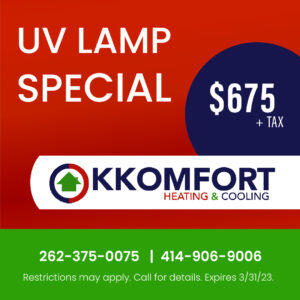 5 UV lamp special. Expires 3/31/2023.