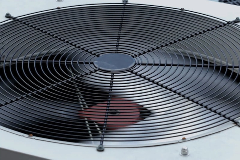 close-up of Air conditioning unit fans